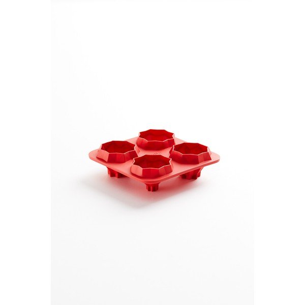 Červená silikónová forma na pečenie Lékué Fortune Pyramids-image-1