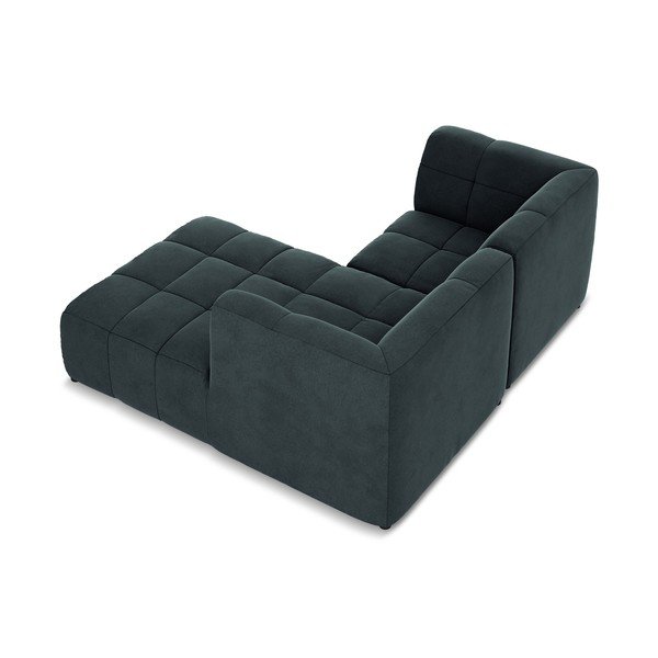 Modrá zamatová rohová pohovka (pravý roh/s leňoškou) Aloha – Makamii-image-4