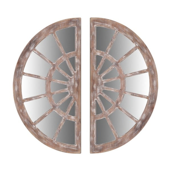 Sada 2 nástenných drevených zrkadiel InArt, 80 x 40 cm
