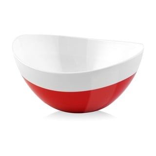 Červeno-biela miska Livio Duo, 28 cm