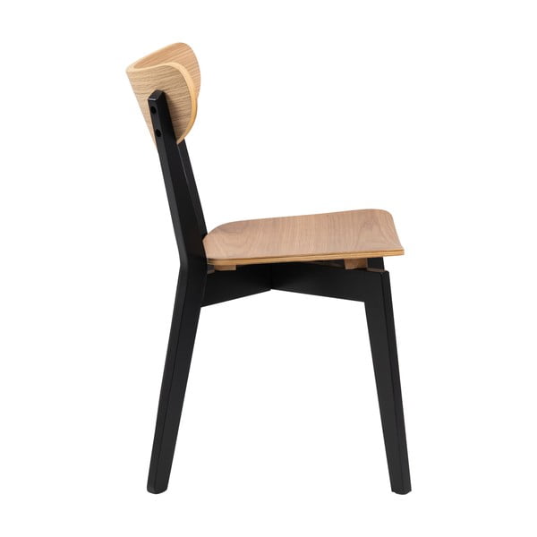 Čierna/v prírodnej farbe jedálenská stolička v dekore duba Roxby – Actona-image-3
