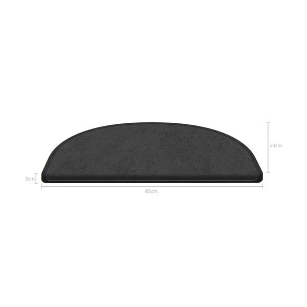 Čierne nášľapy na schody v súprave 16 ks 65x20 cm Dots - Vitaus-image-4
