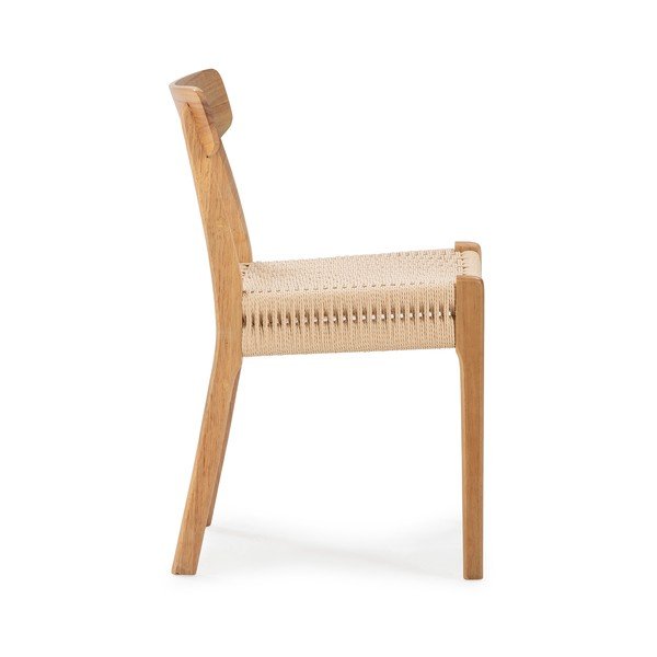 Jedálenské stoličky v súprave 2 ks z kaučukového dreva v prírodnej farbe Biel – MOME-image-4