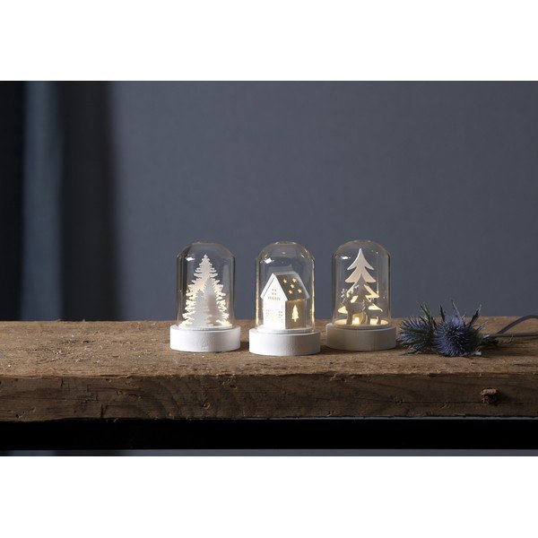 Biele svetelné dekorácie s vianočným motívom v súprave 3 ks ø 5,5 cm Kupol – Star Trading-image-1