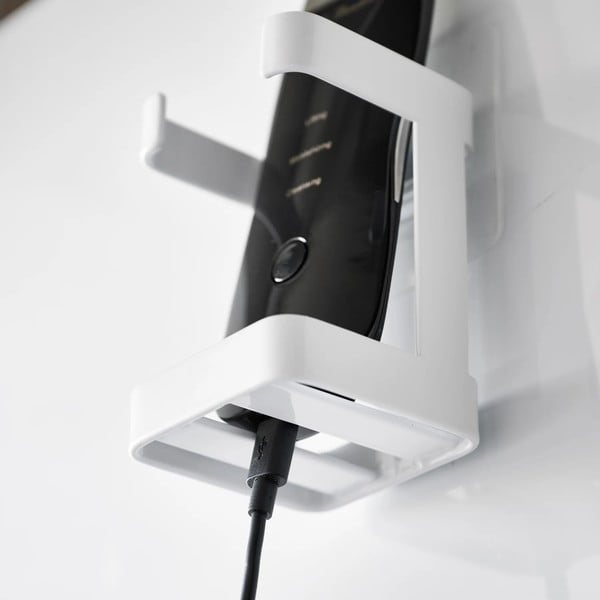 Biely kovový držiak zariadenia starostlivosti o pleť Film Hook – YAMAZAKI-image-3