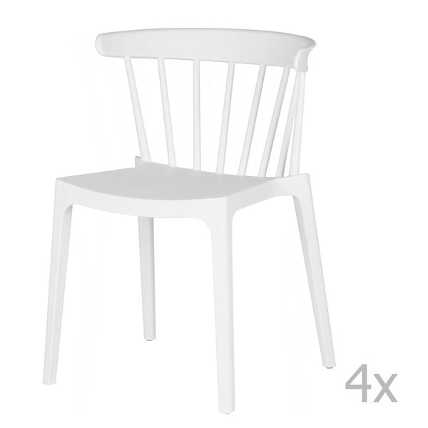 Sada 4 bielych stoličiek De Eekhoorn Daan