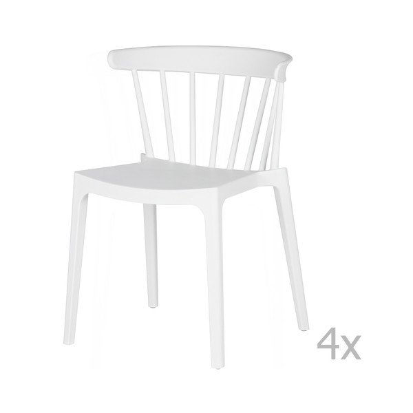 Sada 4 bielych stoličiek De Eekhoorn Daan