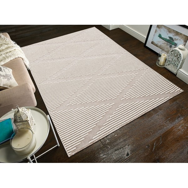 Krémový prateľný koberec 108x154 cm Lena – Webtappeti-image-1