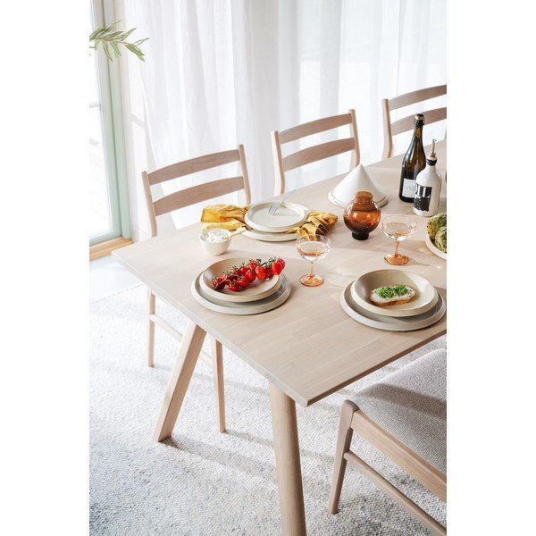Rozkladací jedálenský stôl z dubového dreva 95x220 cm Clapperton – Rowico-image-4