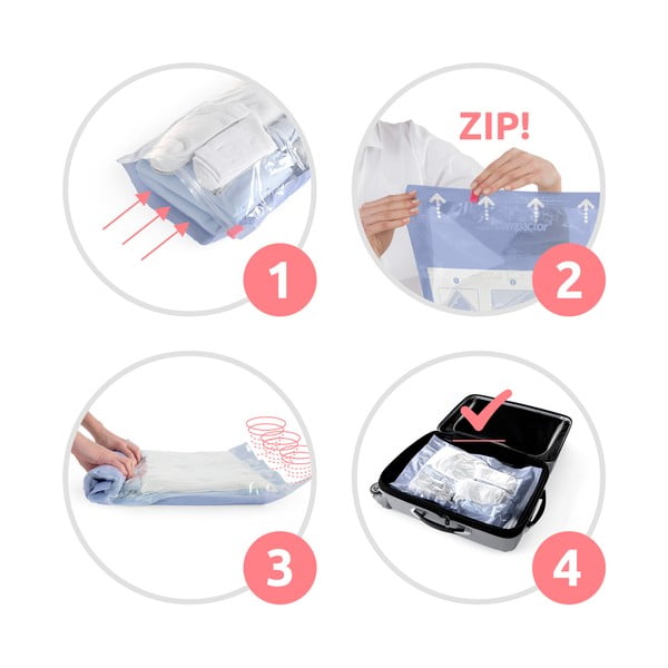 Vákuové vrecia v súprave 4 ks Roll Up M – Compactor-image-4