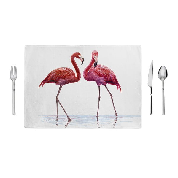 Prestieranie Home de Bleu Tropical Talking Flamingos, 35 x 49 cm