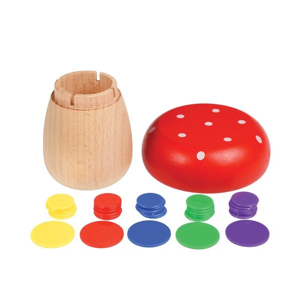 Drevená hra v tvare huby Rex London Mushroom TiddlyWinks-image-1