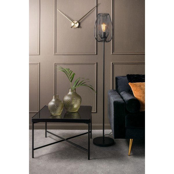Čierna stojacia lampa Leitmotiv Lucid, výška 150 cm-image-1