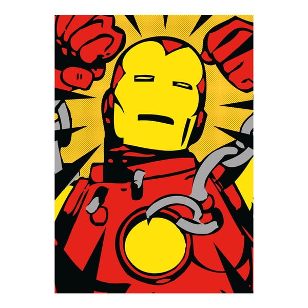 Nástenná ceduľa Marvel Close Up - Iron Man