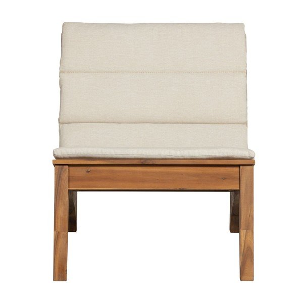 Drevené záhradné kreslo v krémovej a prírodnej farbe Kenai - Exotan-image-2