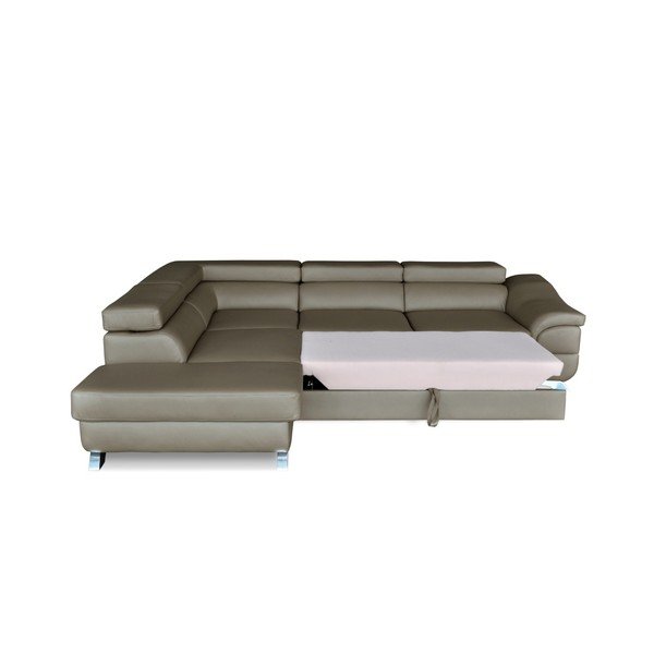 Sivohnedá rohová rozkladacia pohovka Windsor & Co. Sofas Omnikron, ľavý roh-image-4