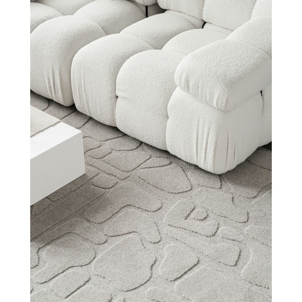 Svetlosivý vlnený koberec 200x300 cm Morphic Dunes – Agnella-image-4