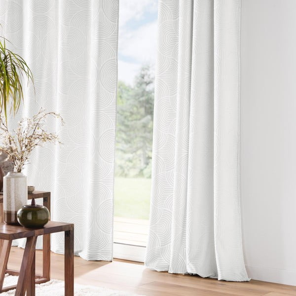 Biely zamatový záves 135x260 cm Eva – douceur d'intérieur-image-1