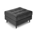 Tmavosivá zamatová podnožka Milo Casa Santo