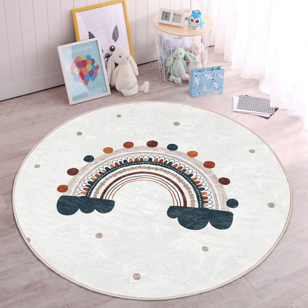 Krémovobiely detský koberec ø 100 cm Comfort – Mila Home-image-2