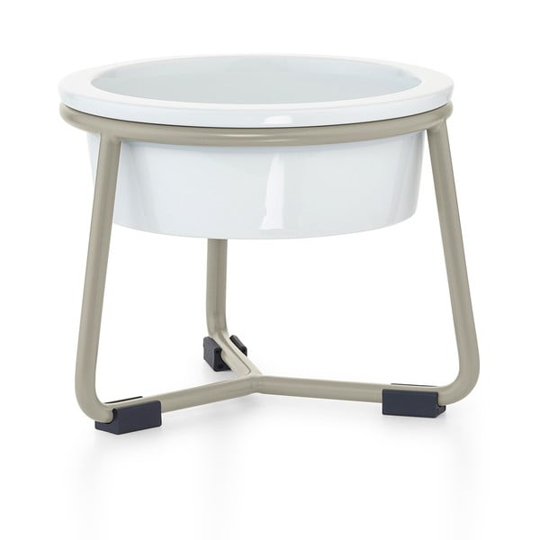 Porcelánová miska s podstavcom pre psa ø 20 cm Pranzo Greige M – MiaCara