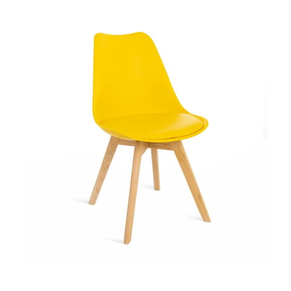 Súprava 2 žltých stoličiek s bukovými nohami Bonami Essentials Retro