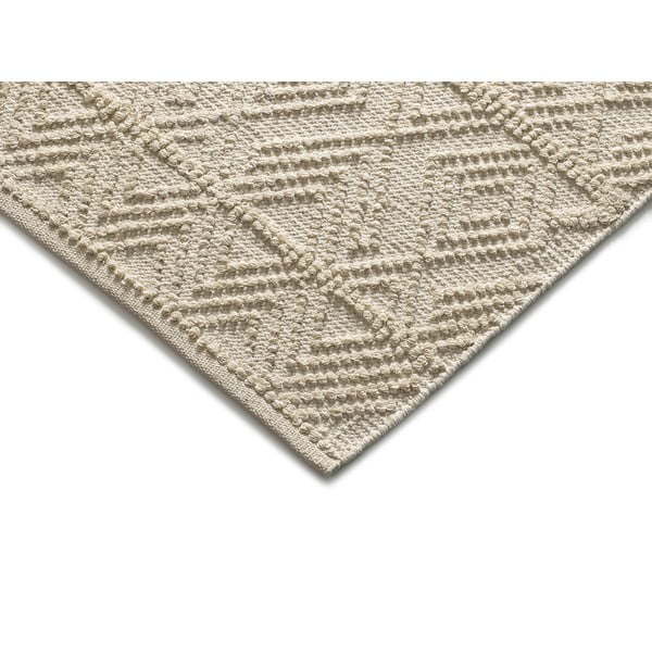 Krémový prateľný ručne tkaný koberec z recyklovanej bavlny 160x230 cm Pamuk – Universal-image-2