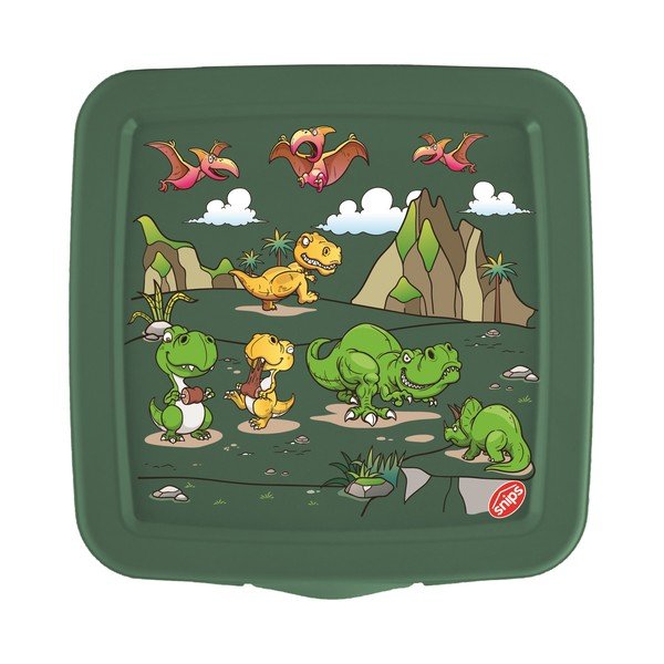 Zelený detský desiatový box Dinosaur – Snips-image-2