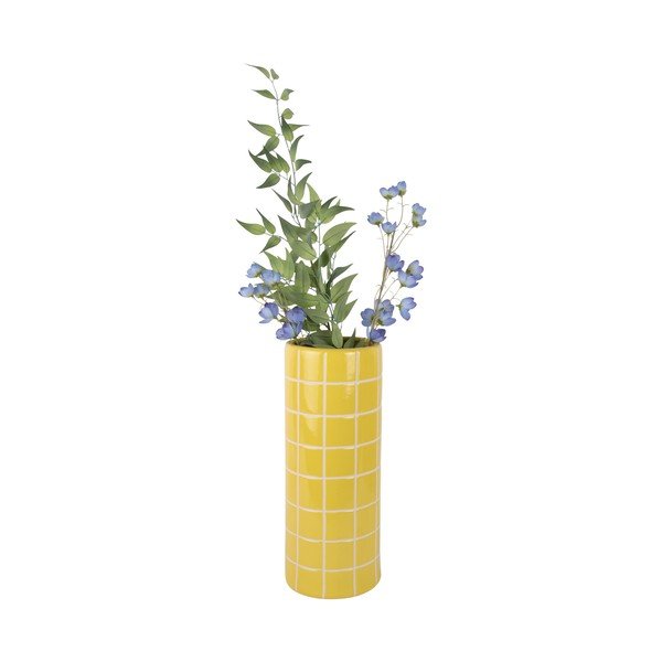 Žltá keramická váza (výška  40 cm) Retro Tiles – PT LIVING-image-2