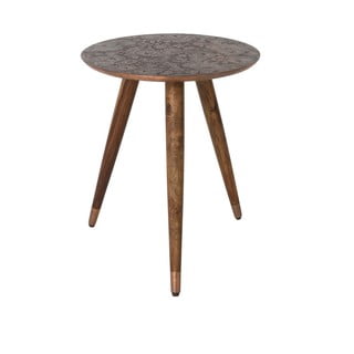 Medený odkladací stolík Dutchbone Bast, ⌀ 40 cm