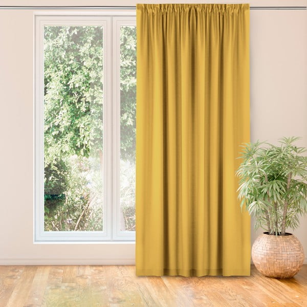 Záves v horčicovej farbe 300x300 cm Carmena - Homede-image-1