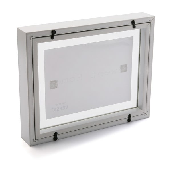 Sivý nástenný fotorám VERSA, na fotografii 15 × 10 cm