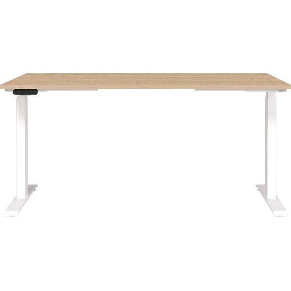 Polohovací pracovný stôl s elektricky nastaviteľnou výškou s doskou v dubovom dekore 80x160 cm Jet – Germania-image-1