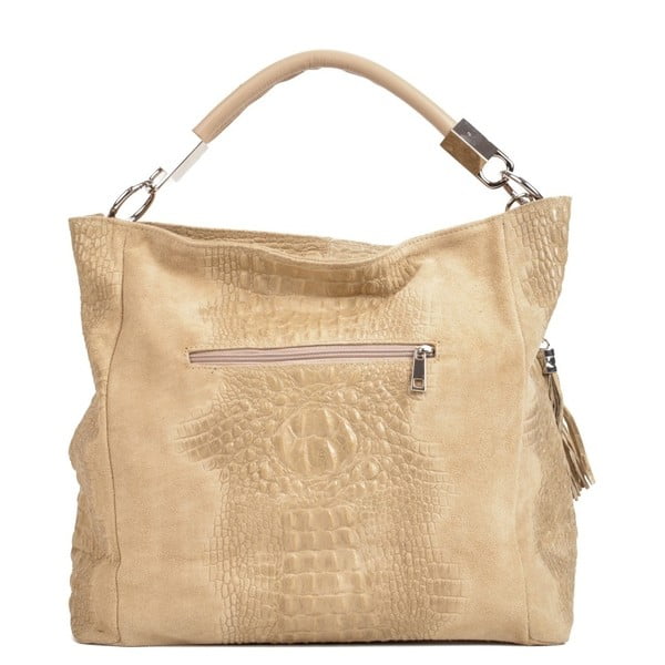 Hnedo-béžová kožená kabelka Sofia Cardoni Manu-image-4