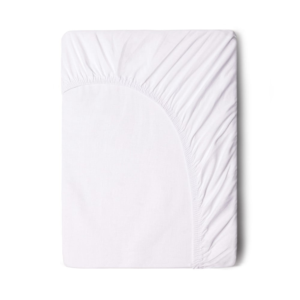Biela bavlnená elastická plachta Good Morning, 180 x 200 cm