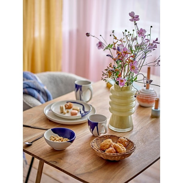 Bielo-modrý hrnček z kameniny 310 ml Okayama – Bloomingville-image-1