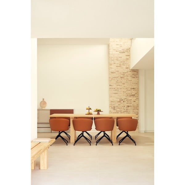 Oranžové čalúnené jedálenské kreslá v súprave 2 ks Add – Teulat-image-2