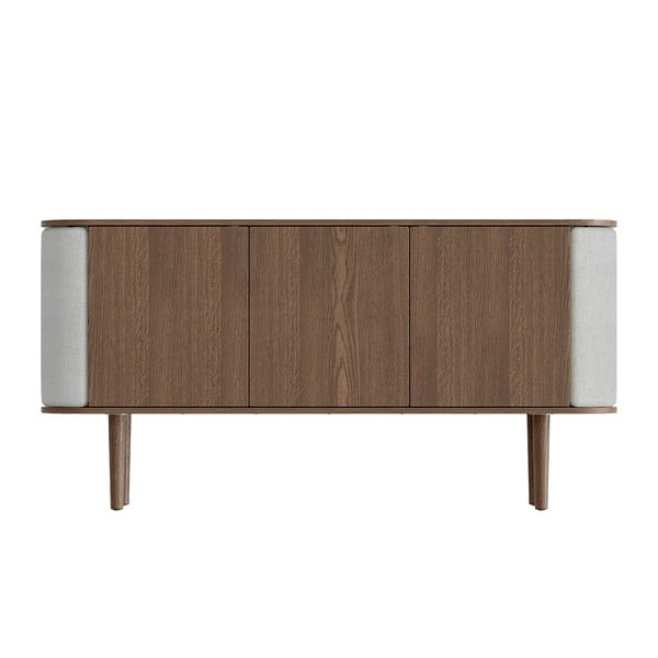 Sivo-hnedá nízka komoda v dekore duba 150x75 cm Treasures – UMAGE-image-3