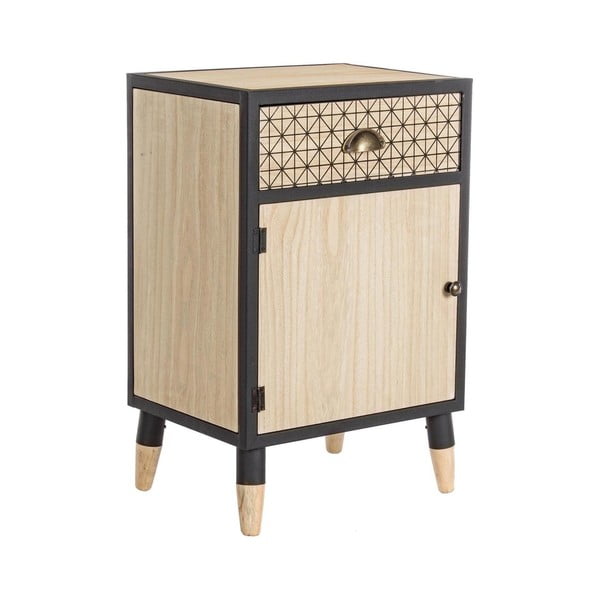 Hnedý drevený nočný stolík Evergreen Houso Bed Time