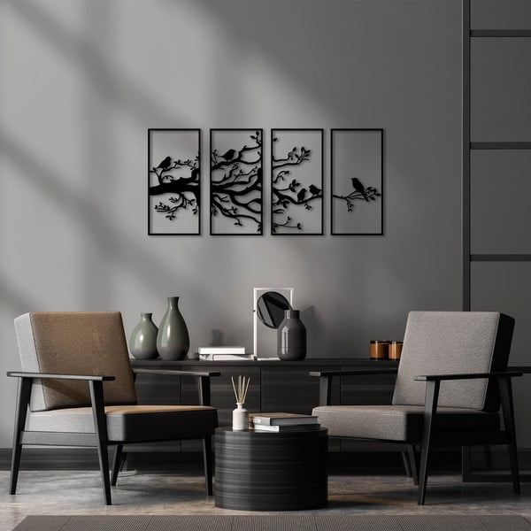 Kovová nástenná dekorácia 34x70 cm Branch – Wallity-image-2