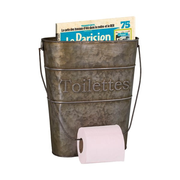 Sivý kovový držiak na toaletný papier – Antic Line
