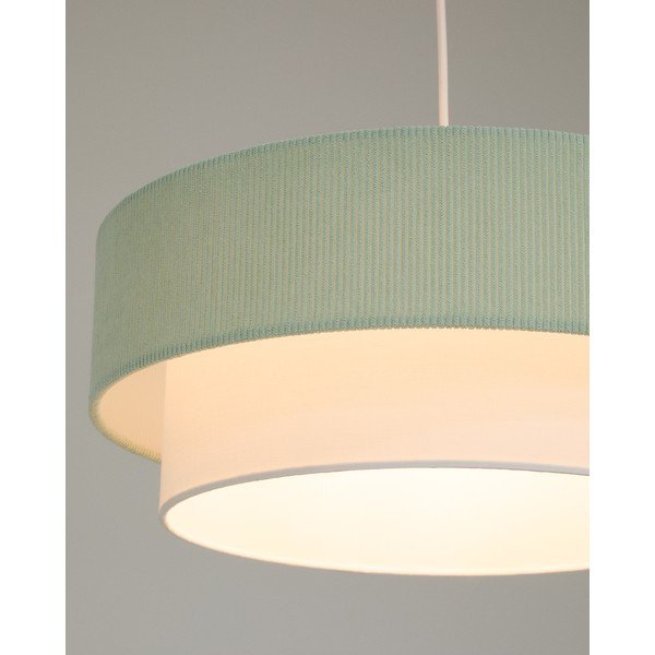 Biele/tyrkysové detské svietidlo s textilným tienidlom Bianella – Kave Home-image-2