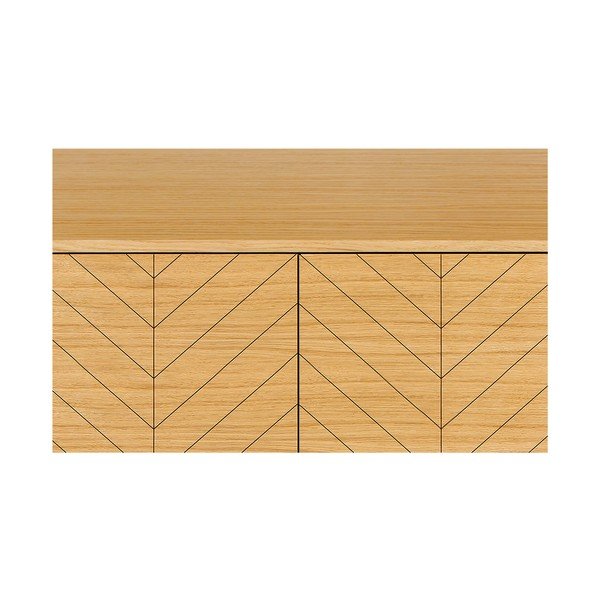 Komoda v dekore dubového dreva Woodman Camden Herringbone-image-1
