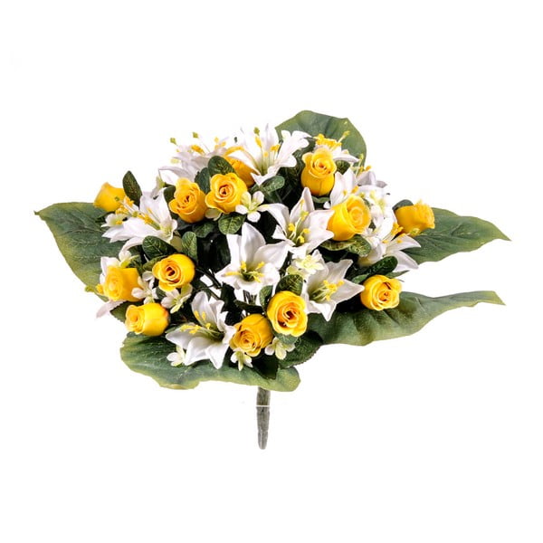 Umelá kvetina s ružičkami a ľaliami Dino Bianchi, ⌀ 25 cm