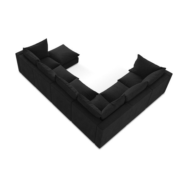 Čierna rohová pohovka (ľavý roh/do tvaru "U") Manao – Makamii-image-3