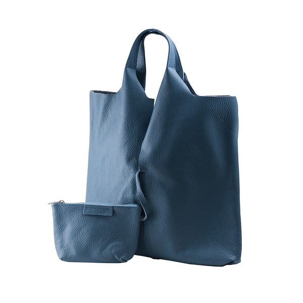 Modrá kabelka z pravej kože Andrea Cardone Lala
