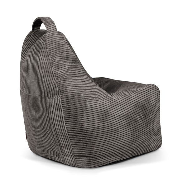 Tmavohnedý menčestrový sedací vak Play Amuse – SLOWDOWN-image-4