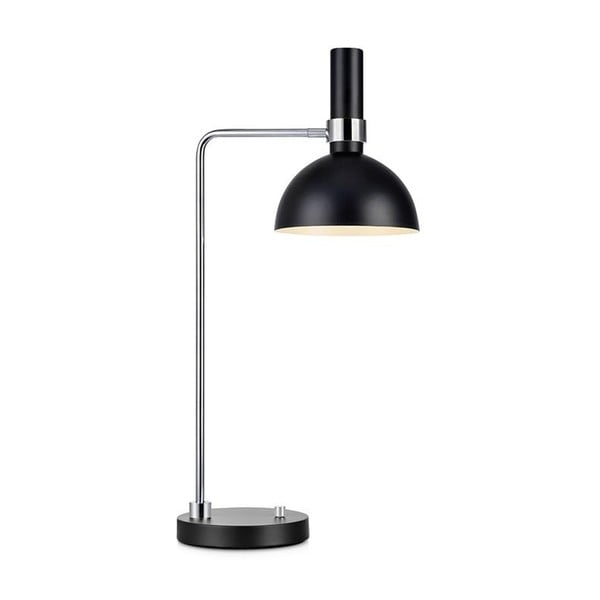 Čierna stolová lampa s detailmi v striebornej farbe Markslöjd Larry