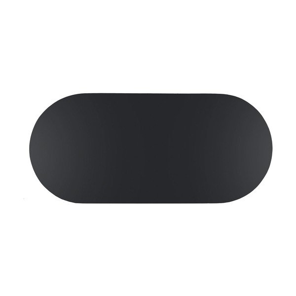 Čierny podnos s dymovým zrkadlom PT LIVING Oval, šírka 18 cm-image-2
