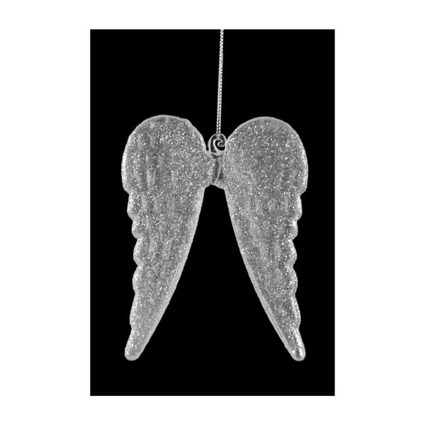 Vianočná sklenená ozdôba v tvare krídel Ego Dekor, výška 13 cm
